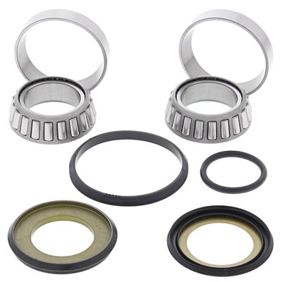 Direct replacement for OEM tapered bearings; upgraded ball style bearings; incl top & bottom bearing assemblies & seals
