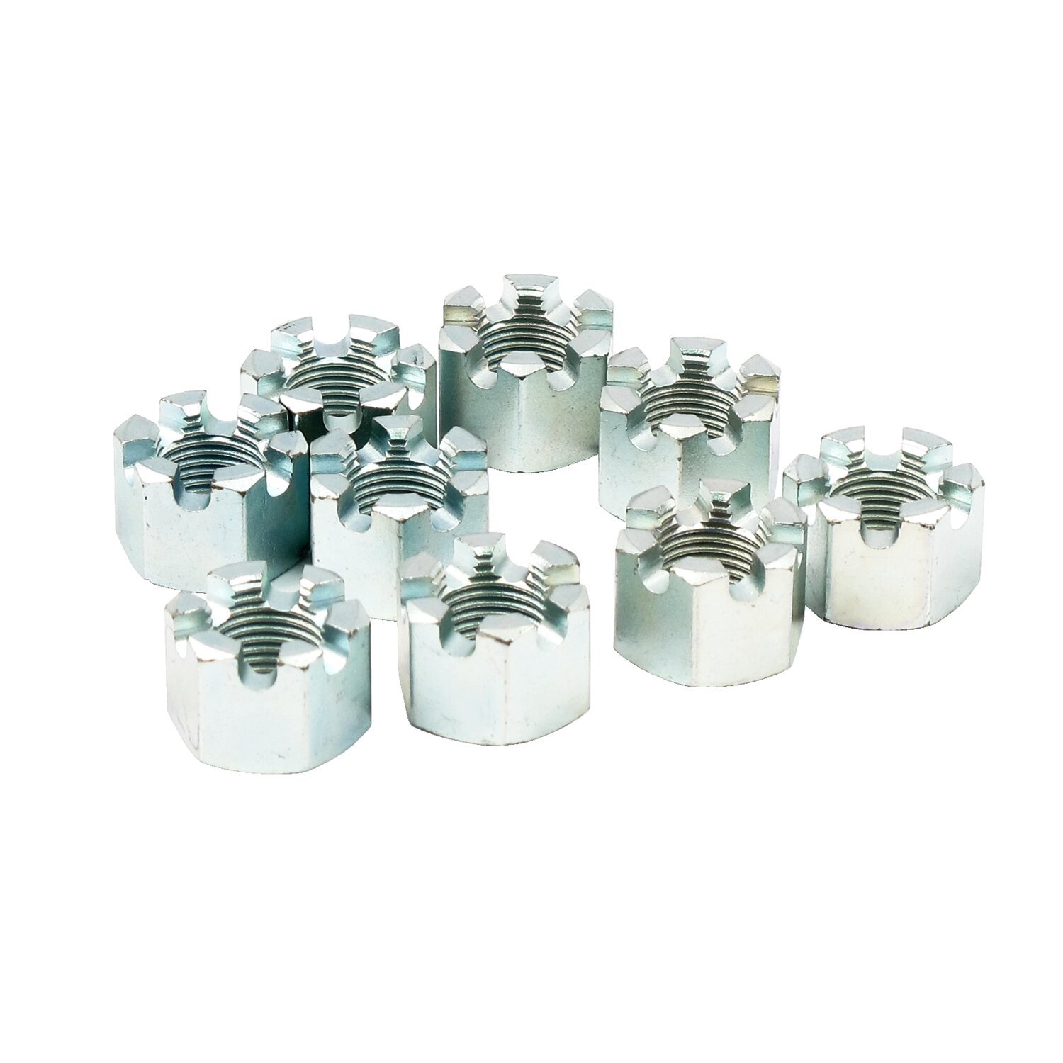 Flanged castle nut, swingarm pivot shaft