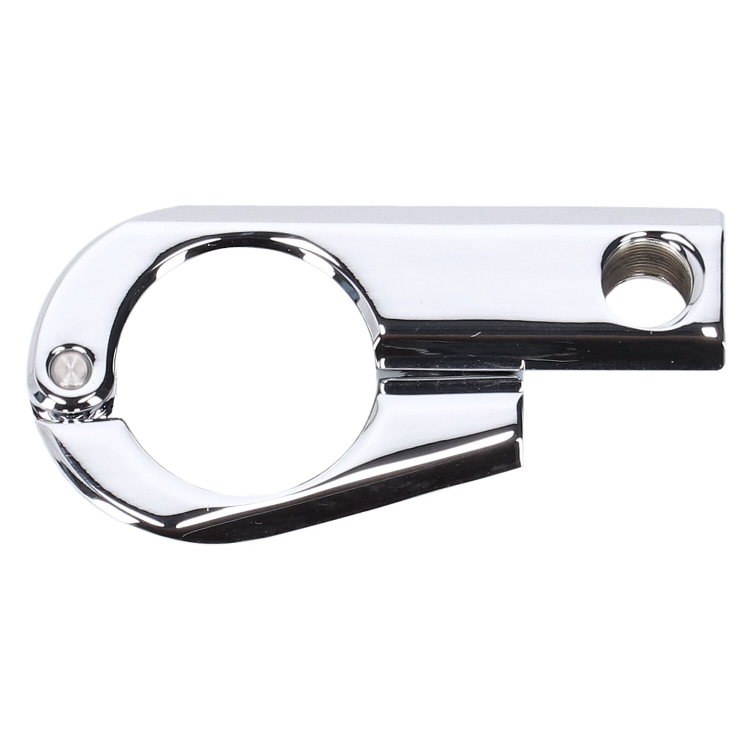 Daytona, universal bracket. Side-mount. 1" ID. M10 thread, Silver, Chrome