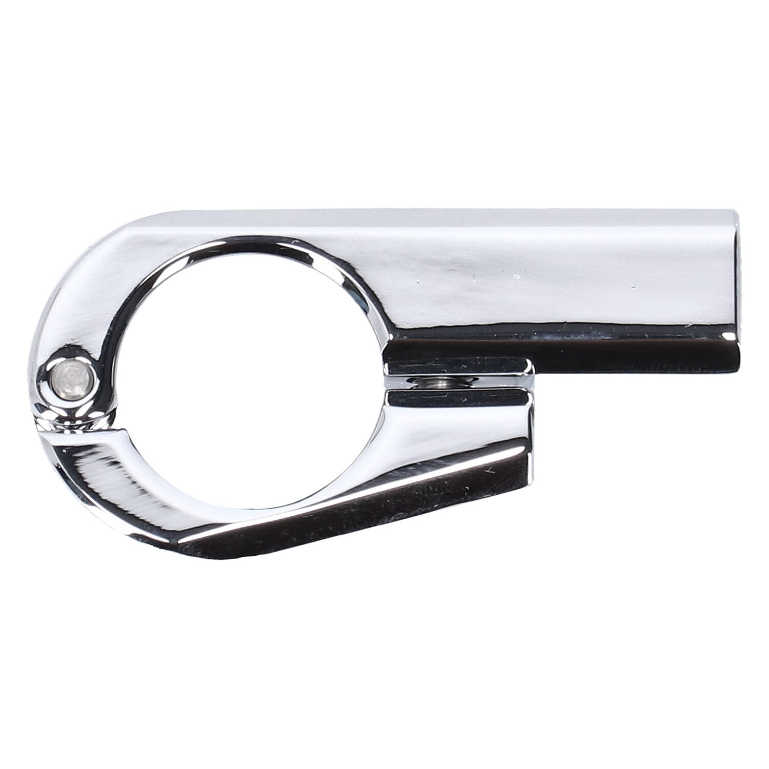 Daytona, universal bracket. Front-mount. 1" ID. M8 thread, Silver, Chrome