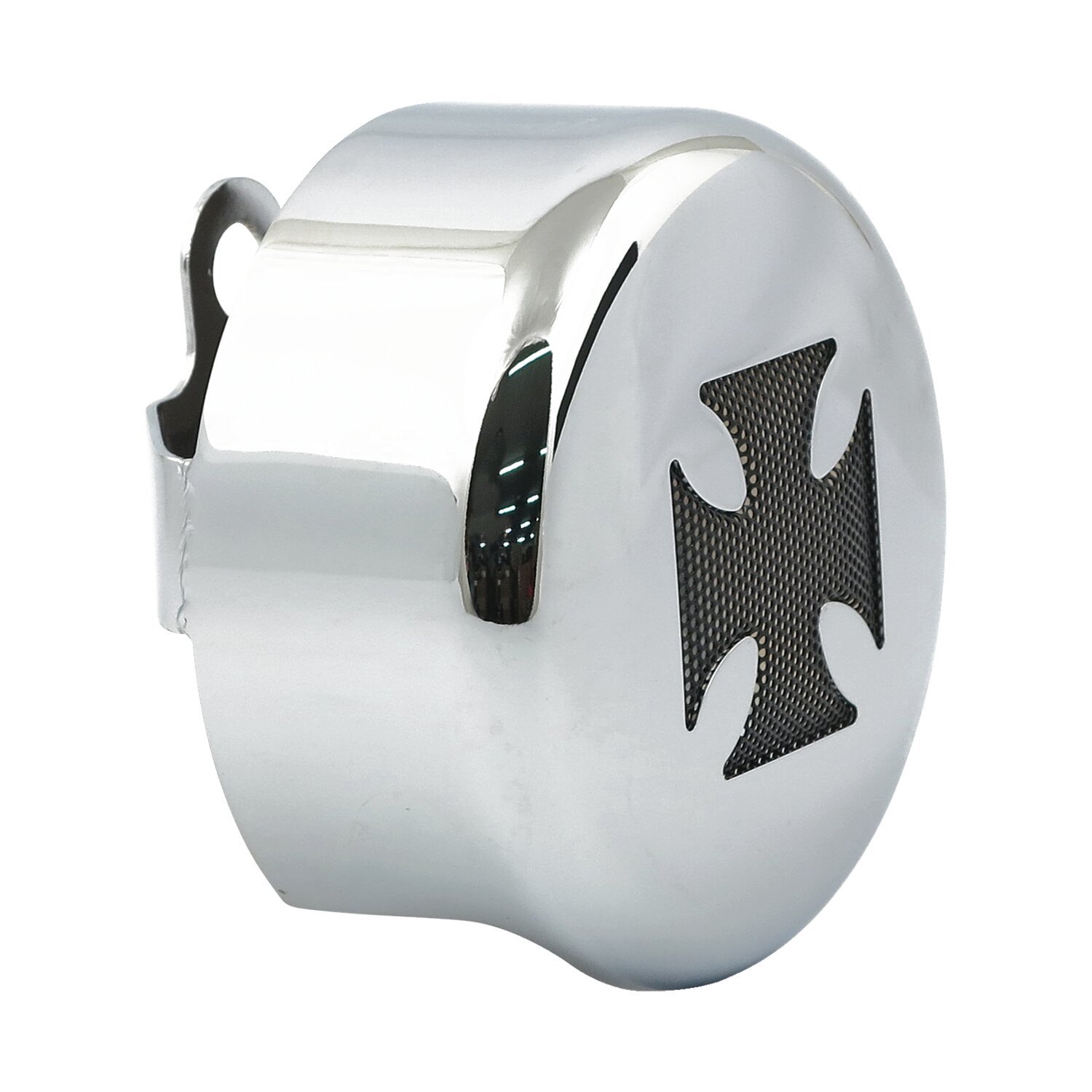C-Round, horn cover. Maltese Cross, Chrome