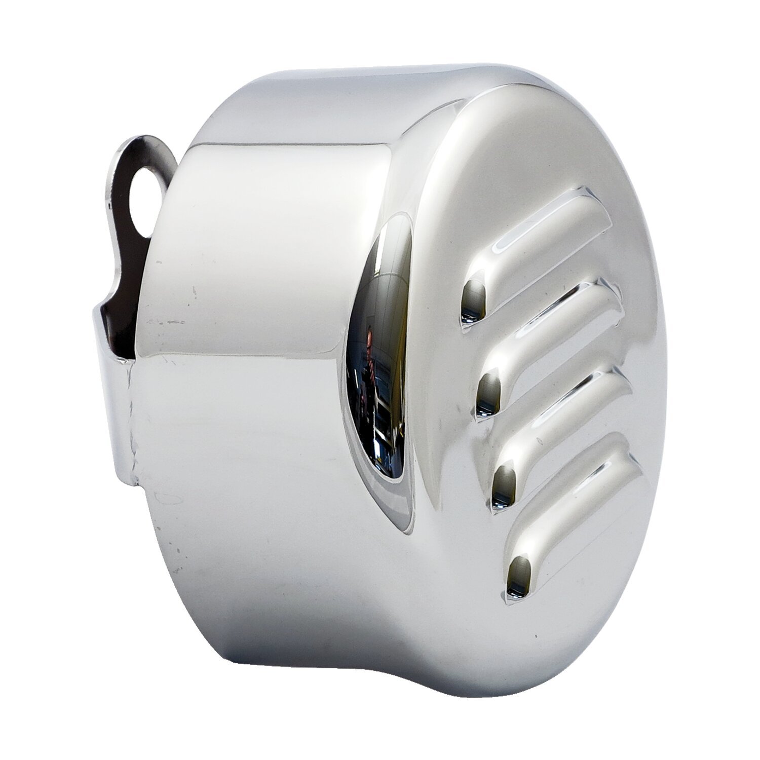 C-Round, horn cover. Louvered, Chrome