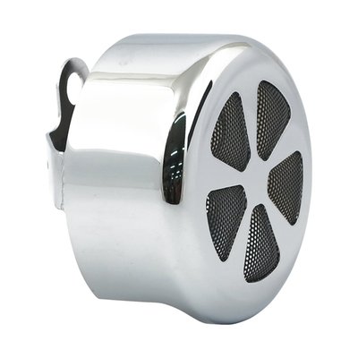 Chrome; with mesh insert