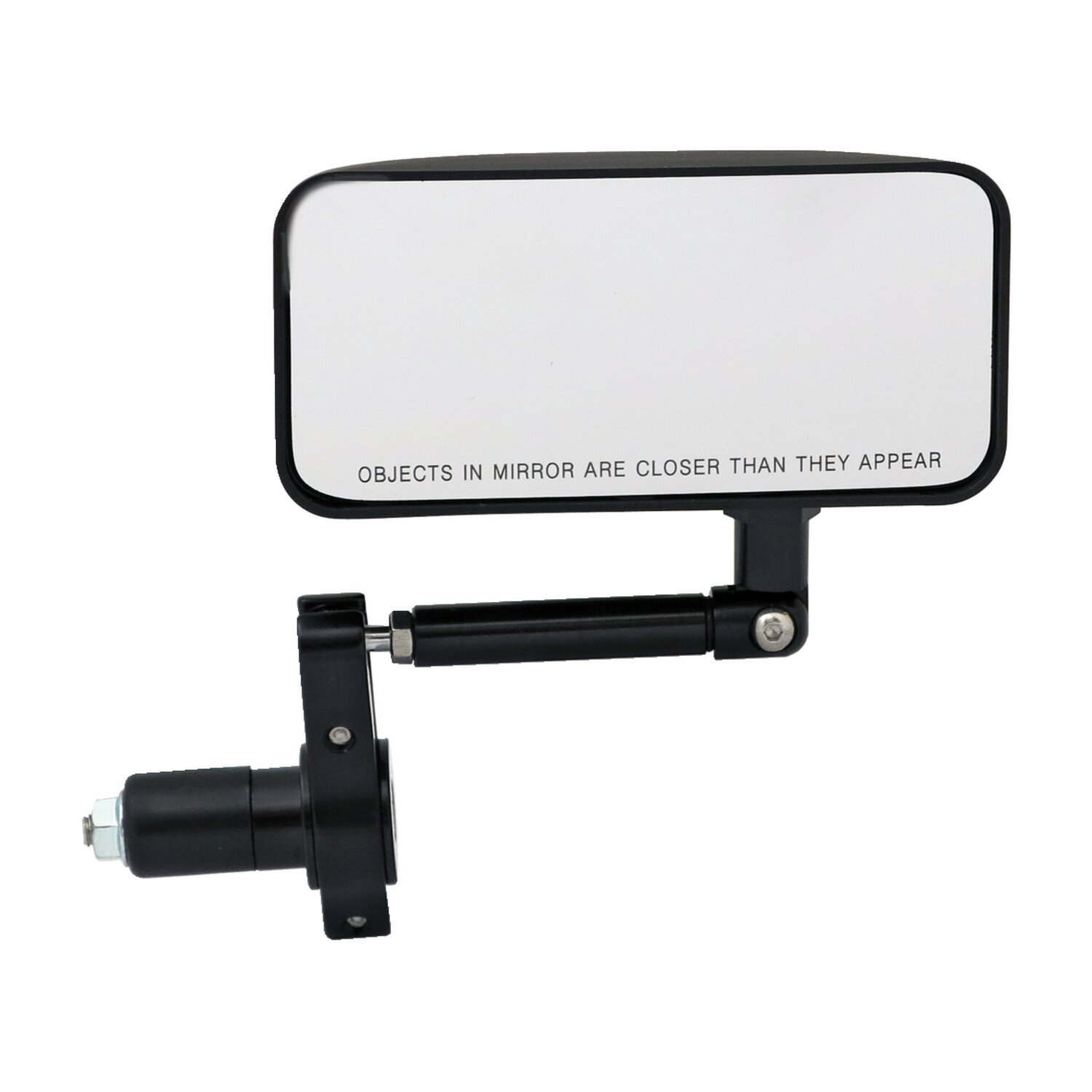 Convex in-bar mirror set, rectangular, Black