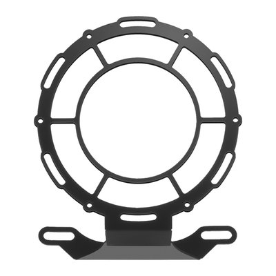 Mounts directly in front of your headlamp and comes with 3 different protective Plexiglas lenses, in clear, yellow and gray tinted, that can be optionally installed. Made of electrostatic painted steel for durability. Includes all required hardware and installation instructions.