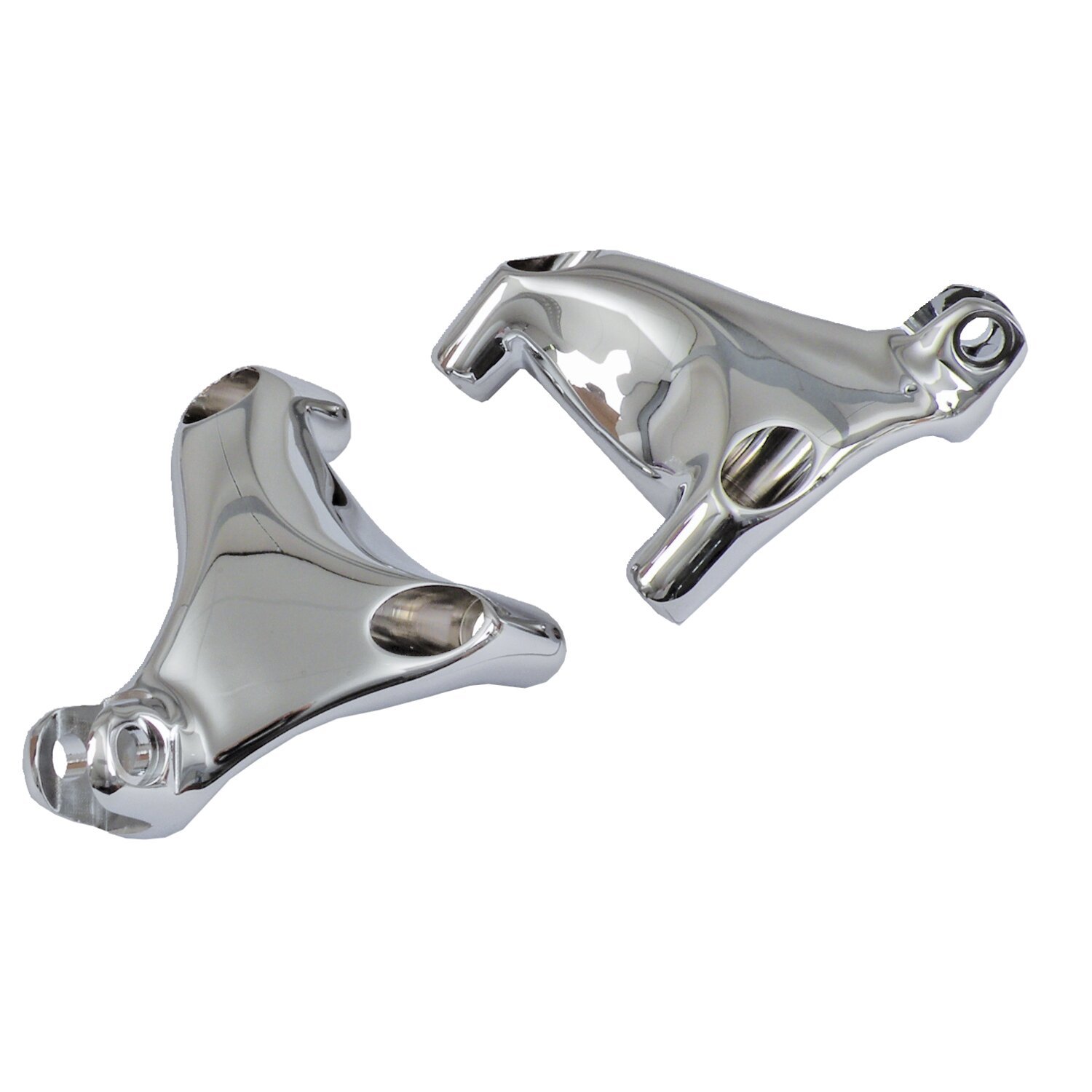 Passenger foot peg mount bracket set, Chrome