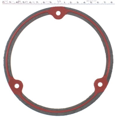 .062" thick fiber reinforced paper with a silicone bead.
OEM replacement reference 25416-70.