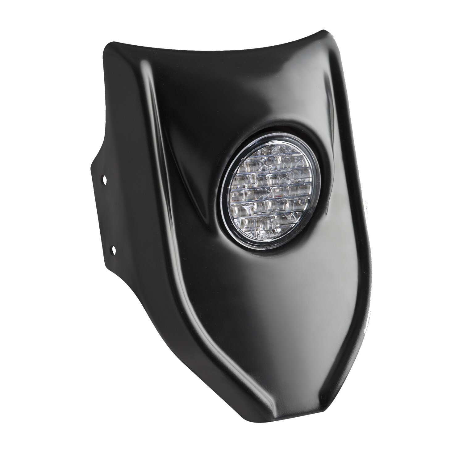 C-Racer, flat track mask with LED, light Black, racing Black, Black