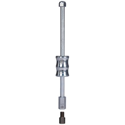 For use with Kukko internal ball bearing extractors. 
- Overall length: 290mm 
- Mass of impact: 0.5kg 
- Slide impact length: 200mm 
- Rod connection thread: M12
- Internal thread: M12/M10 
- Threaded adapters: AG: M10, IG: M7 
- Weight: 0.745kg 
Note: The 951034/951035 slide hammers and 951036/951037 counterstay support pullers are not included with the ball bearing extractors and must be purchased separately.