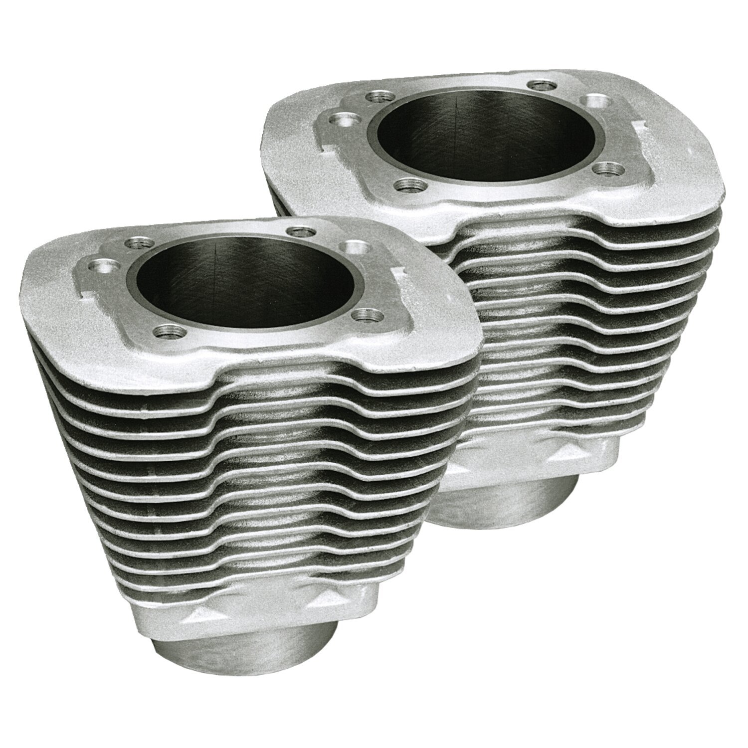 S&S, 3-1/2" bore replacement Evo cylinder set, Silver