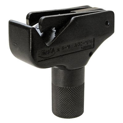 For professional workshop use. Hand tool used to restore up to 60% damaged threads on bolts, studs and other external threaded parts. Comes with special hardened HSS tool steel blades. Installs to the thread diameter by rotating the serrated knob, after which the bolt is rotated in the tool. Automatically adjusts to the thread pitch since the blades are guided by chasing undamaged sections of the threads. Compatible with M4 to M19 or 5/32" to 3/4" diameter threads. 
- Professional choice for workshop use 
- Dual cutting blades, hardened HSS tool steel 
- Auto guided by existing threads 
- Removes rust and burrs 
- Automatically chases good threads to repair / re-groove damaged sections 
- Hand tool 
- For any thread diameter, inch or metric from M4 to M19 or 5/32" to 3/4" 
- For any pitch 
- For right or left-hand threads