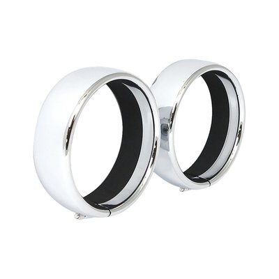 Optically elongates the passing lamp shell to give the recessed (frenched) spotlamp look. 
Much quicker and more economical than replacing the complete spotlight. 
Replaces the original trim ring. 
OEM replacement reference 69622-99B.