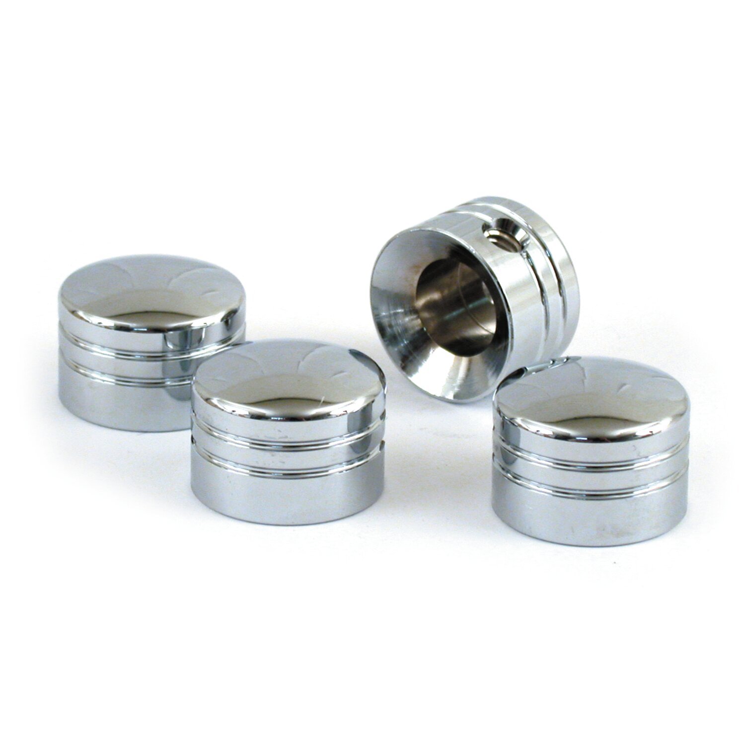 Head bolt cover kit. Grooved, Chrome