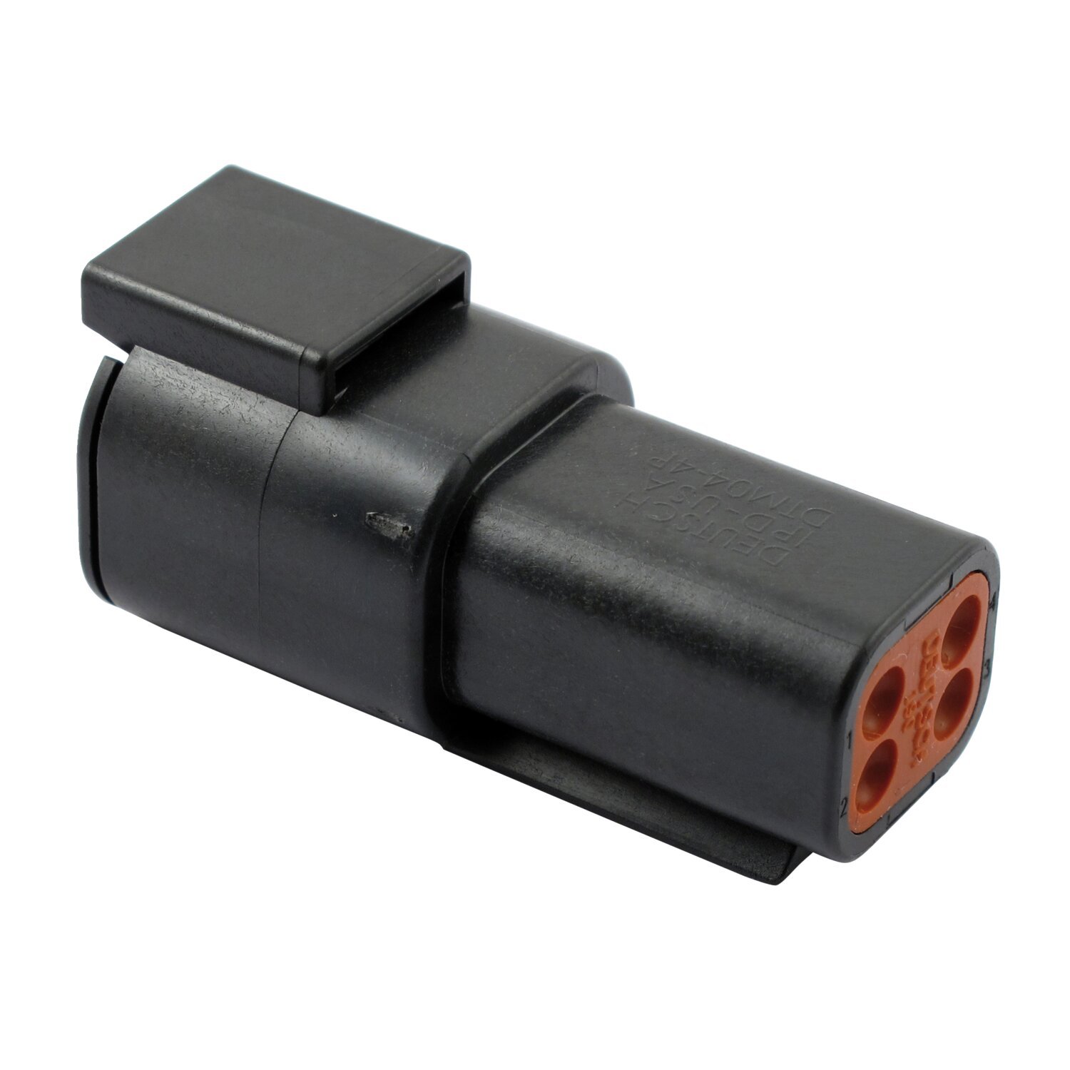 NAMZ, Deutsch DTM connector. Black, receptacle, 4-pins