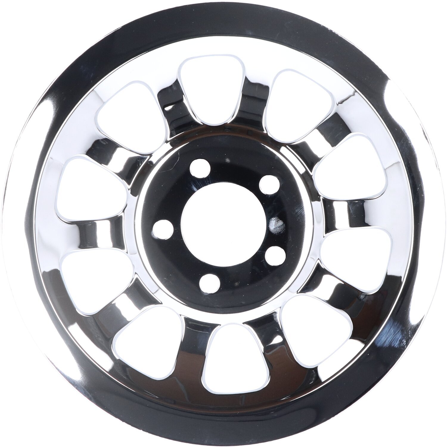 Pulley cover, holes (66t, Chrome