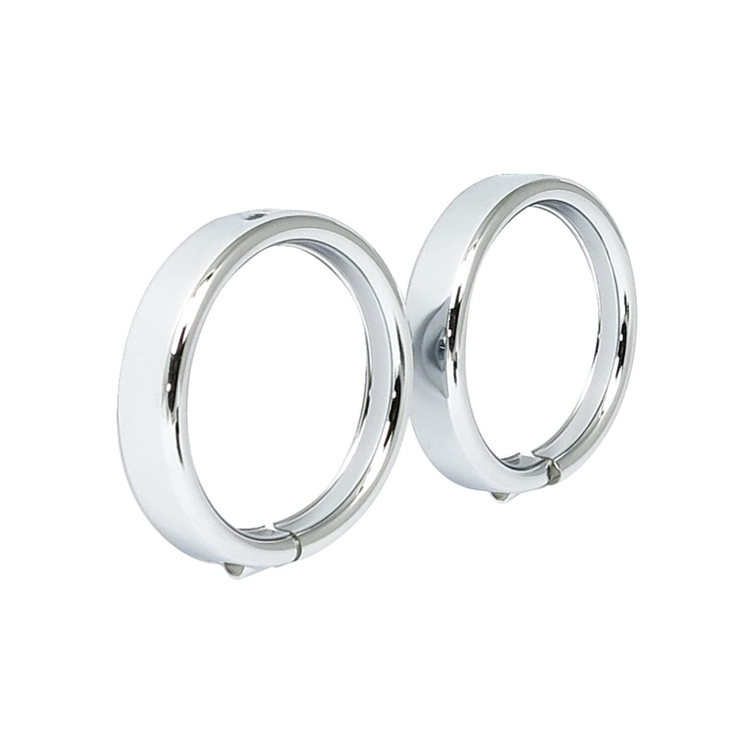Recessed trim rings. turn signals, Chrome