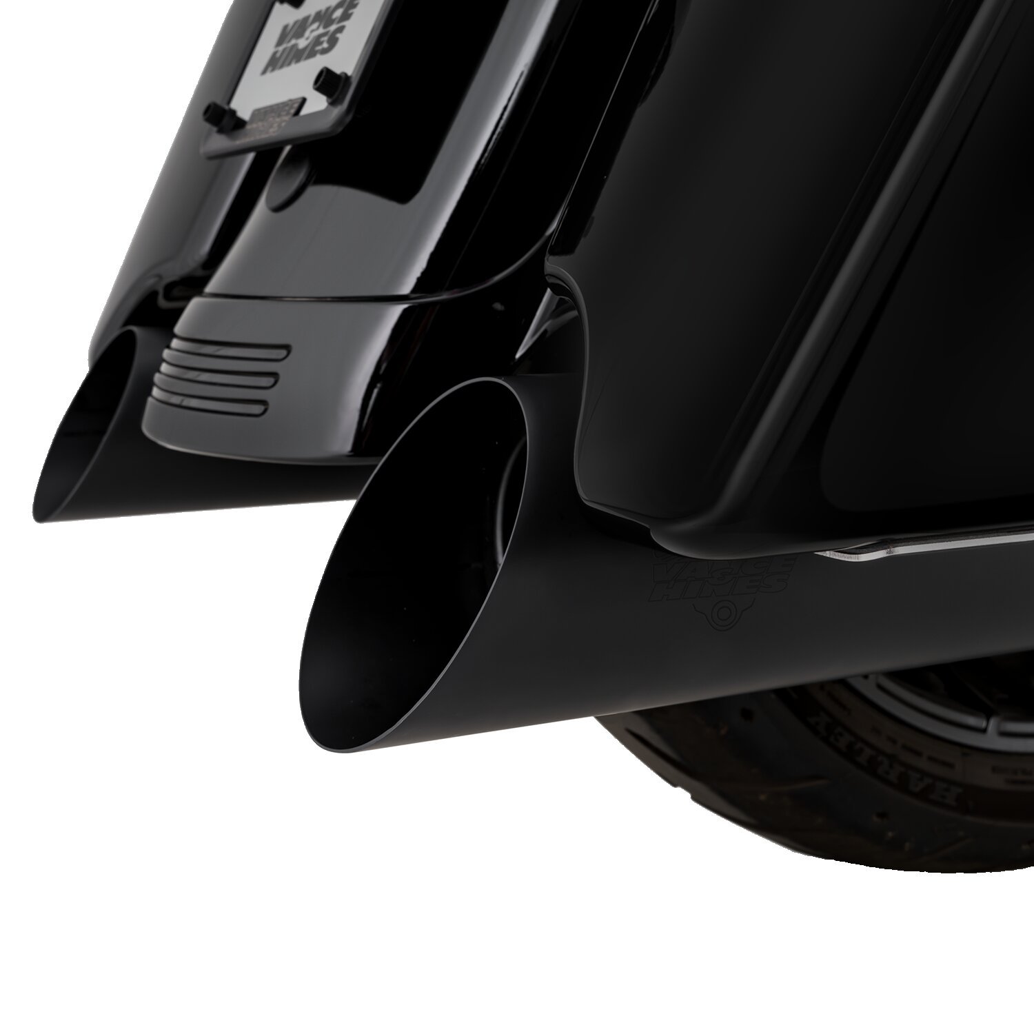 Vance & Hines, Backslash 450 slip-ons, Black, Matte