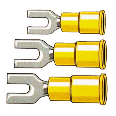 Stud #6 (3.5mm). For 12-10 gauge (2.5 to 6mm² or 2.05 to 2.59mm diameter) wiring.
