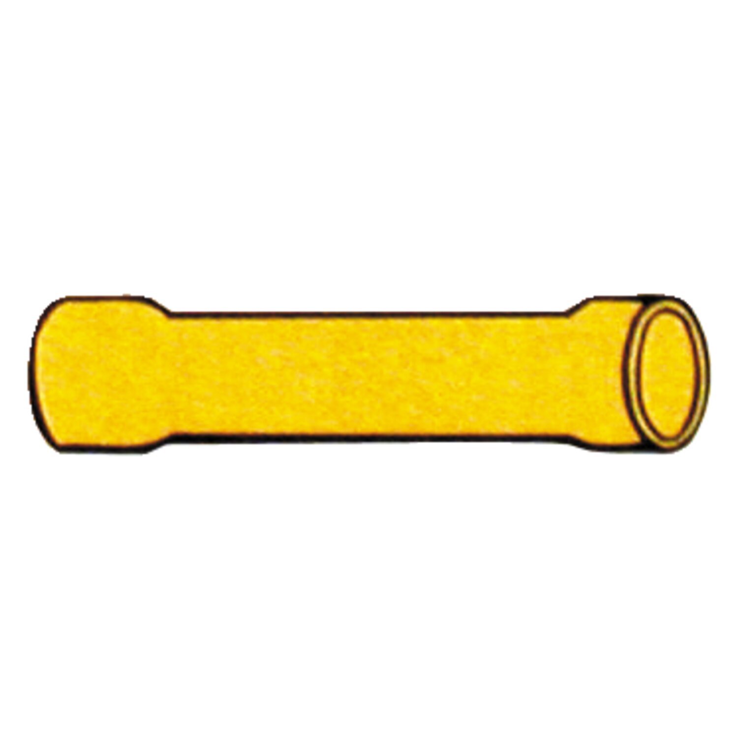Connectors, butt splice PVC, crimp, Yellow