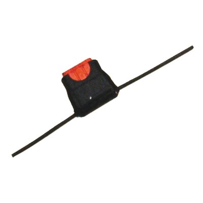 Takes stock style ATO or ATC blade fuses up to 20A. With 14 gauge (2.5mm² or 1.63mm diameter) wire leads. 

Note: Fuse is not included and must be ordered separately.