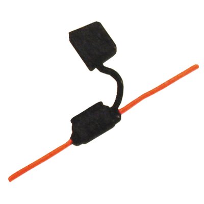 With protective cap. Takes stock style ATO or ATC blade fuses up to 30A. With 12 gauge (3.31mm² or 2.05mm diameter) wire leads. 

Note: Fuse is not included and must be ordered separately.