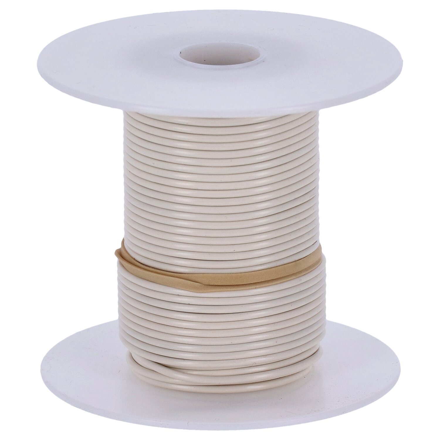 Wire on spool, 18 gauge. 100 ft, White