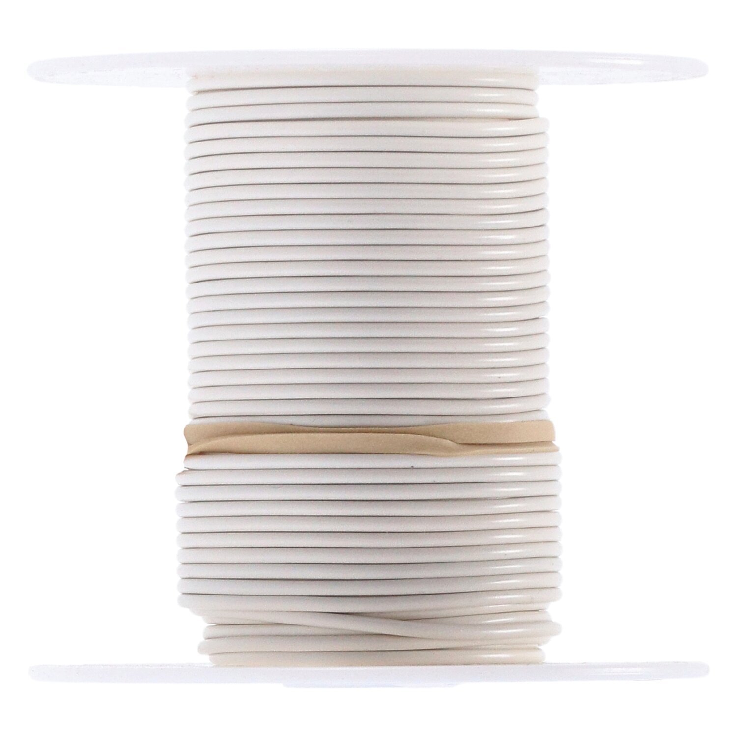Wire on spool, 18 gauge. 100 ft, White