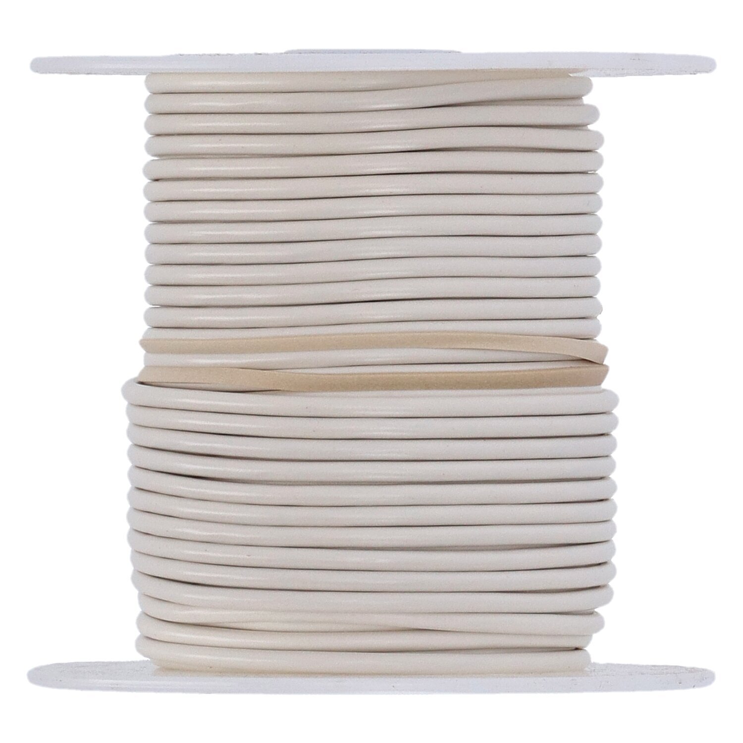 Wire on spool, 14 gauge. 100 ft, White
