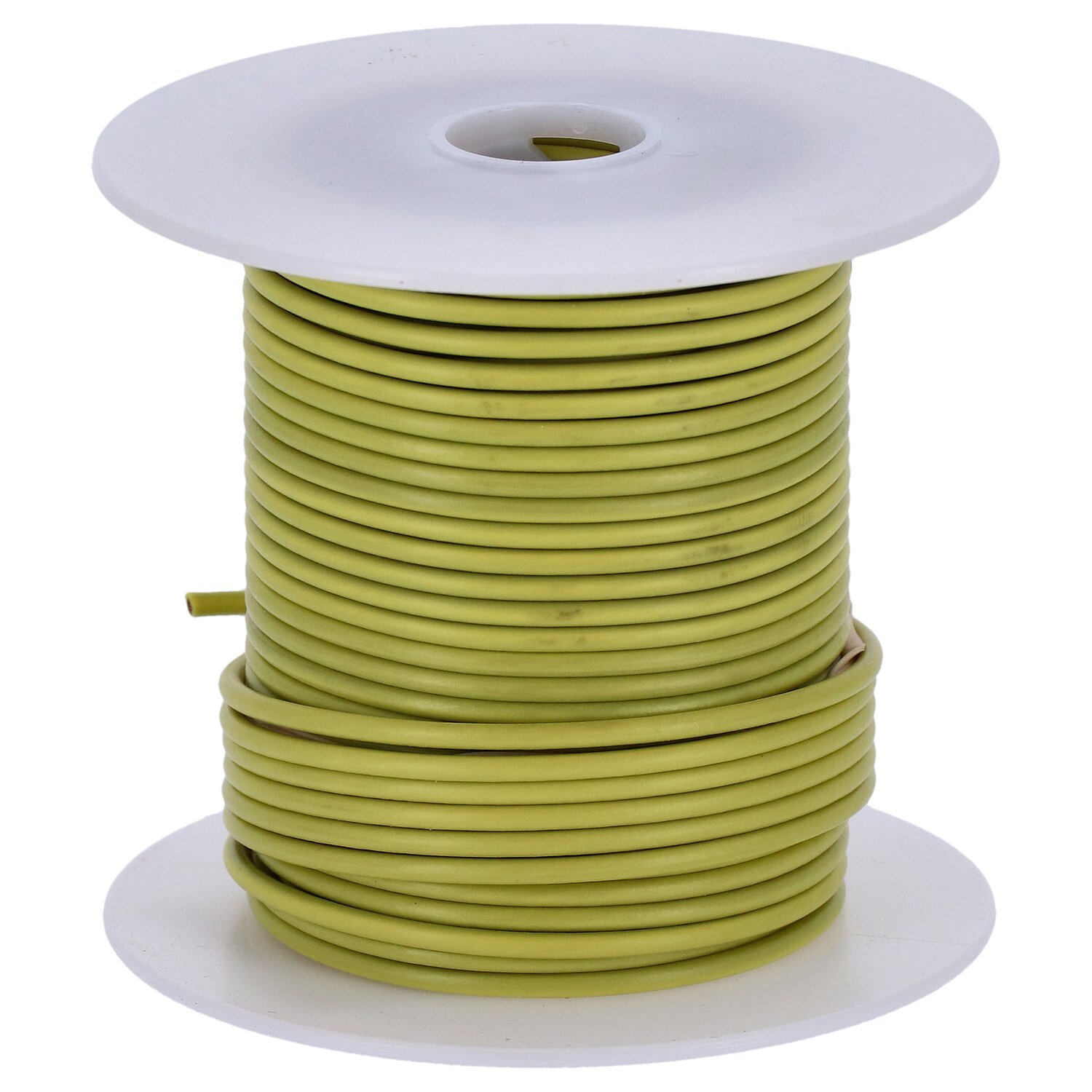 Wire on spool, 14 gauge. 100 ft, Yellow