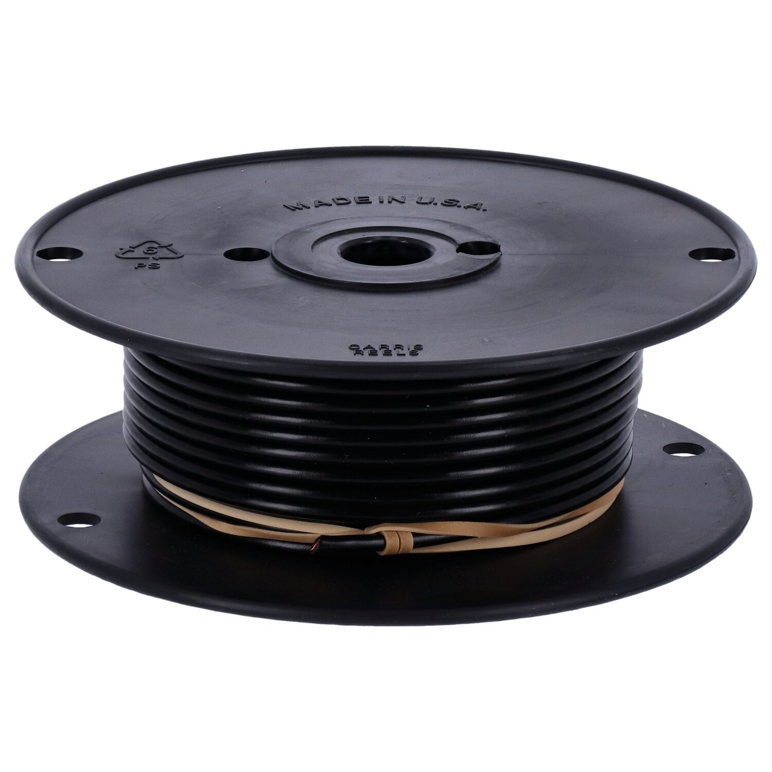 Wire on spool, 10 gauge. 100 ft, Black