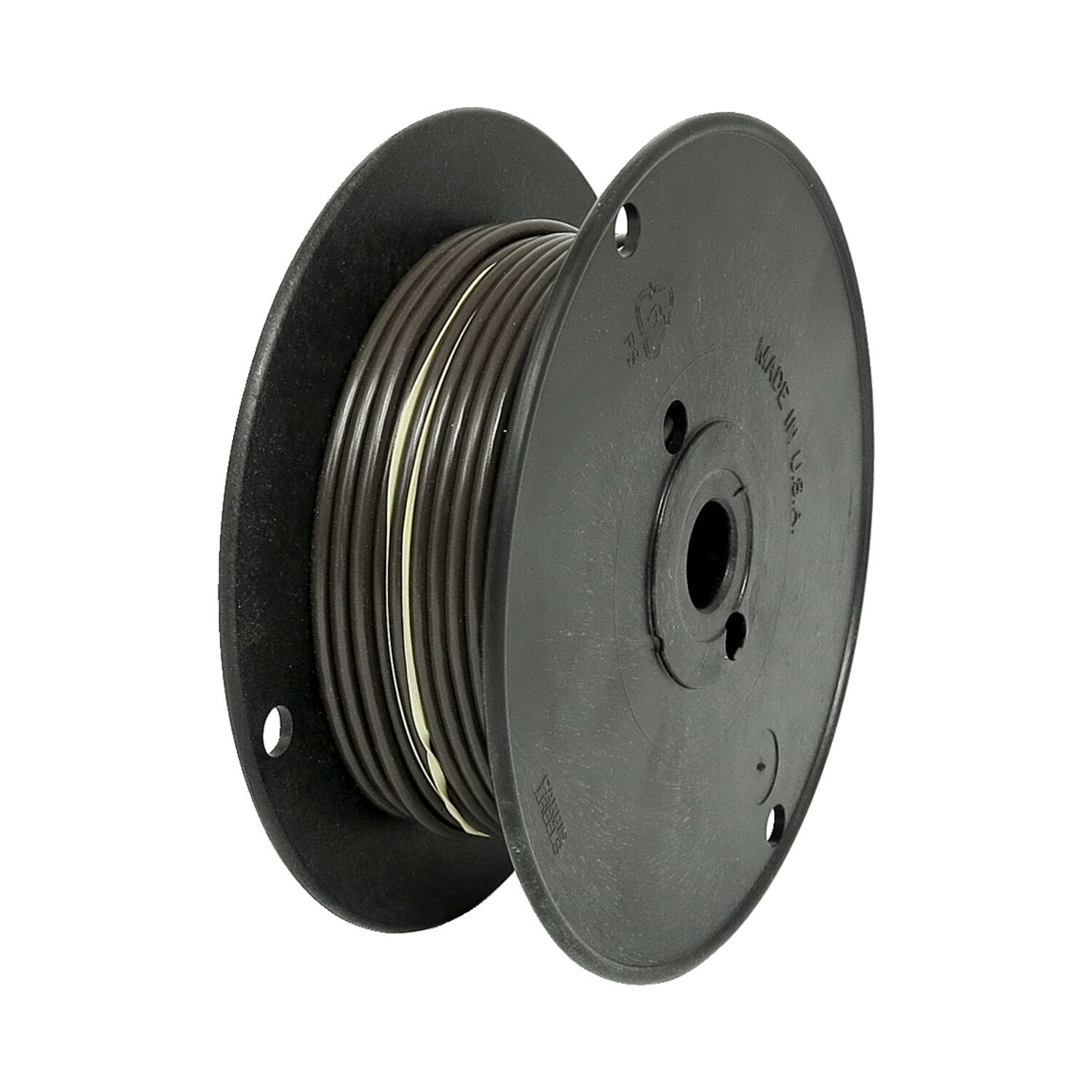Wire on spool, 10 gauge. 100 ft, Brown