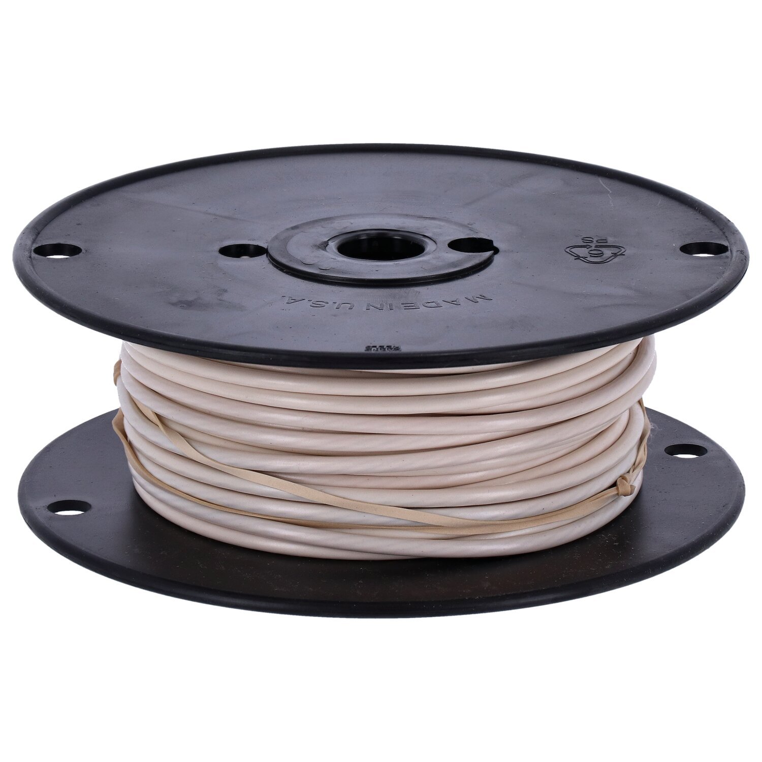 Wire on spool, 10 gauge. 100 ft, White