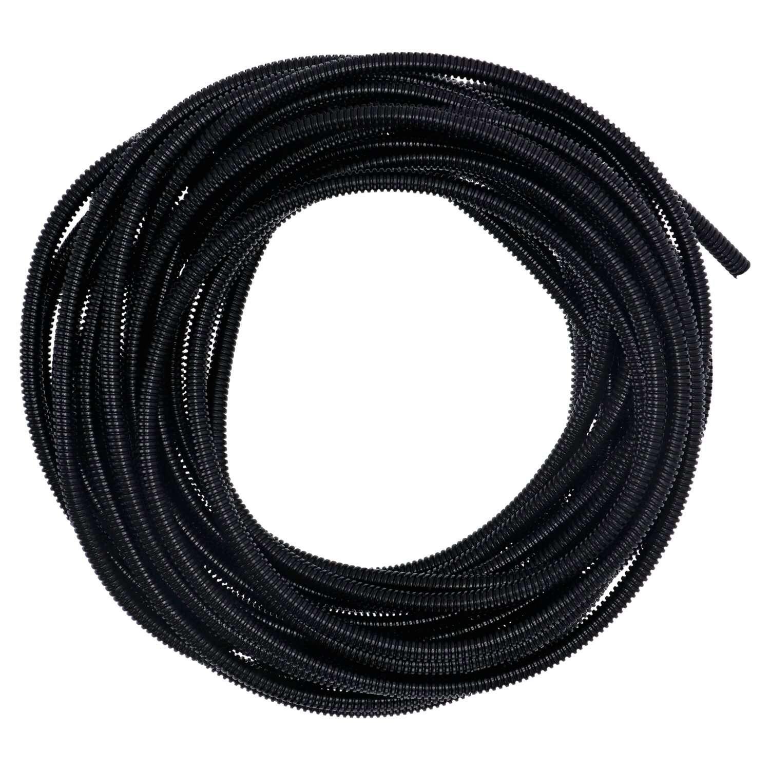 PVC split wiring loom. 50ft, 1/4" I.D. (6.35mm, Black