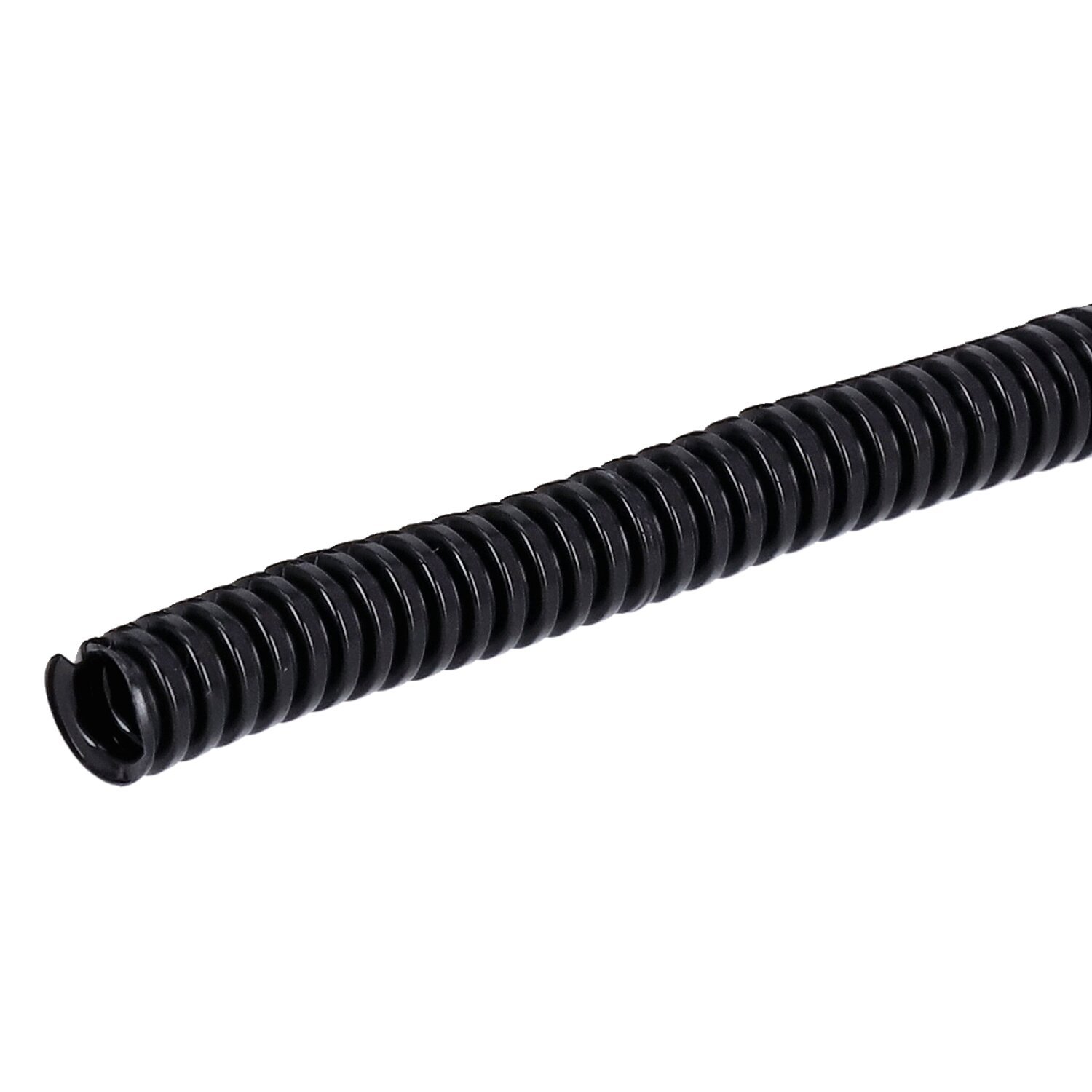 PVC split wiring loom. 50ft, 1/4" I.D. (6.35mm, Black