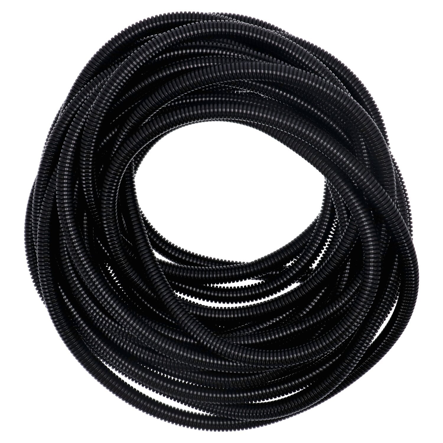 PVC split wiring loom. 50ft, 7/16" I.D. (11.1mm, Black