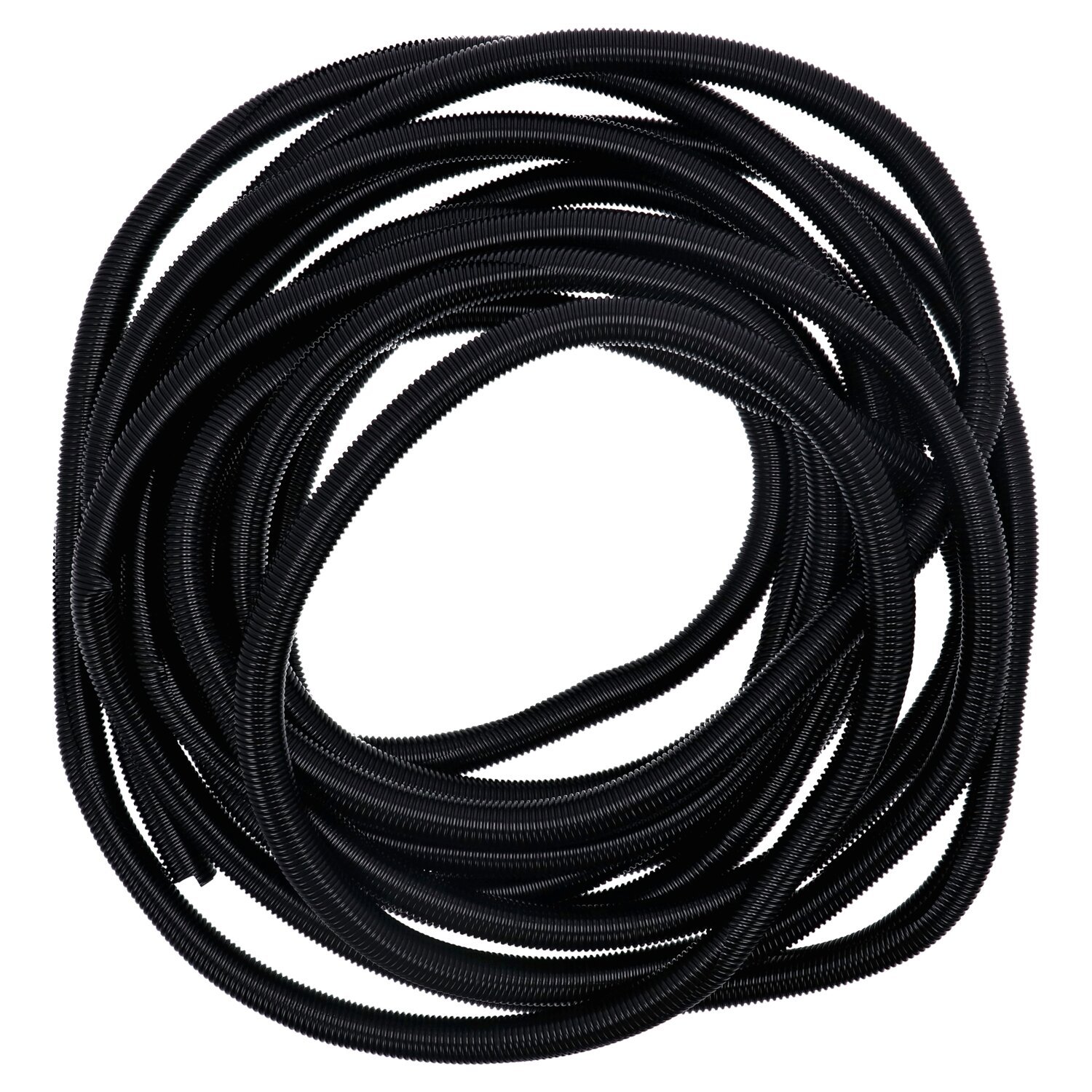 PVC split wiring loom. 50ft, 3/4" I.D. (19mm, Black