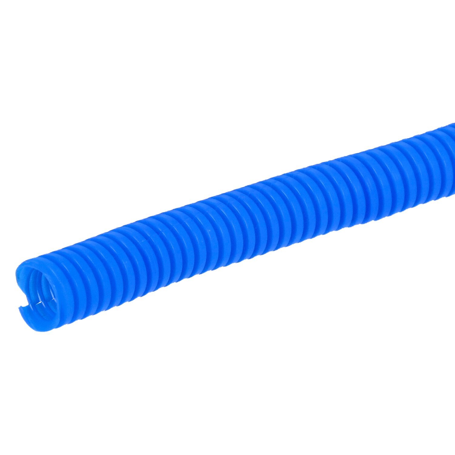 PVC split wiring loom, 12ft, 3/8" I.D. (9.53mm, Blue