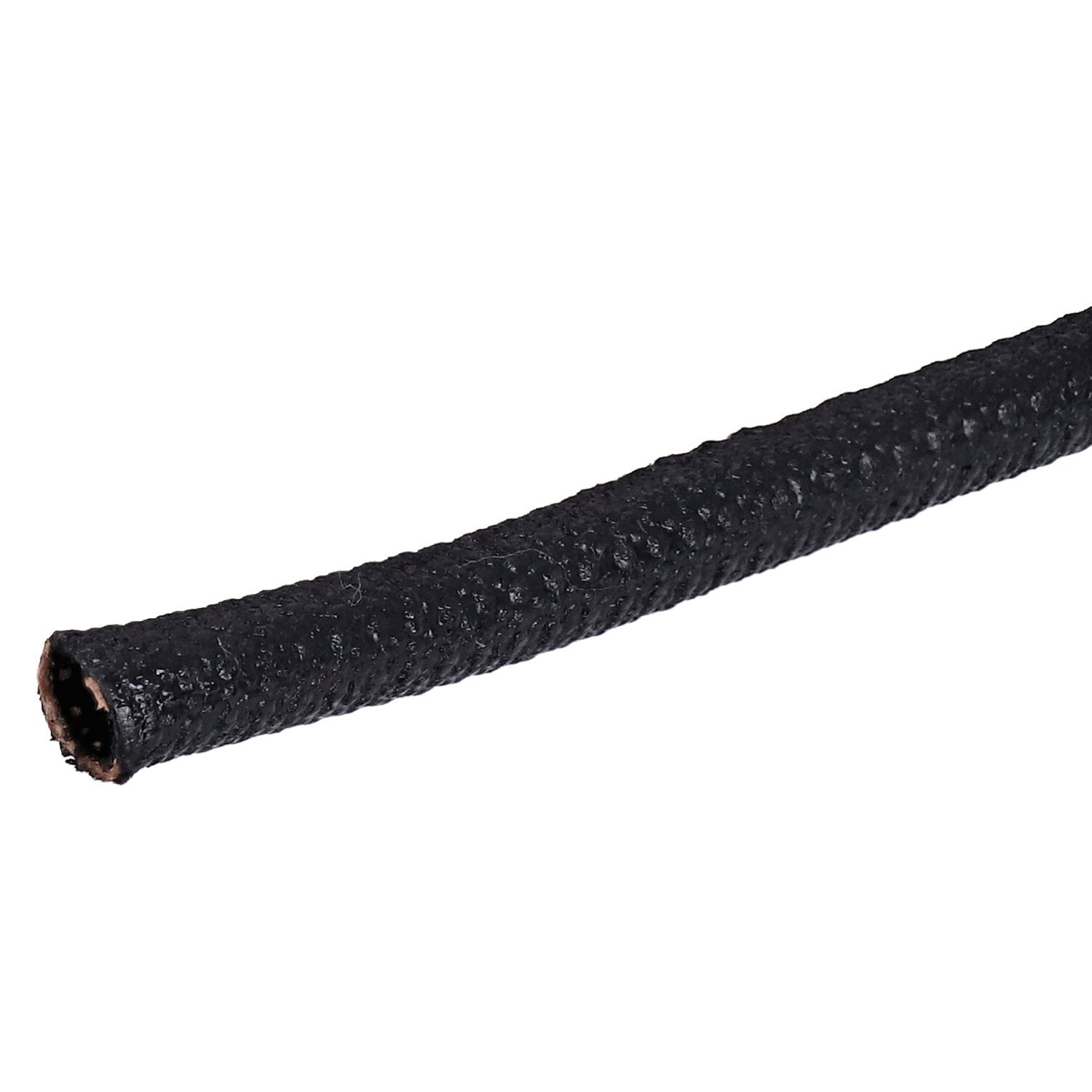 Standard Co, asphalt coated fabric loom. 1/4" (6.35mm) ID, Black