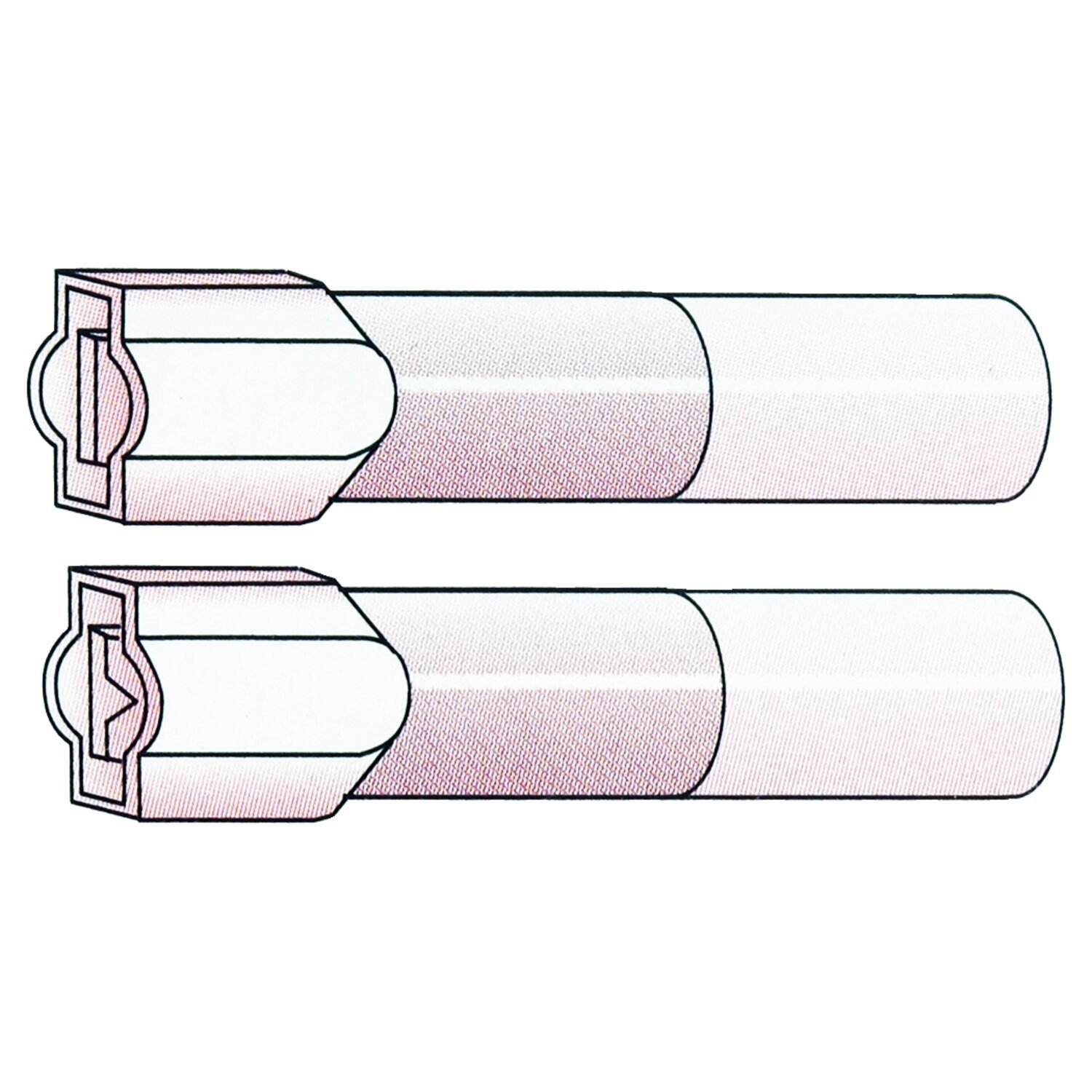 Connectors, Slide-On terminal, crimp/shrink. Red, 1/4"