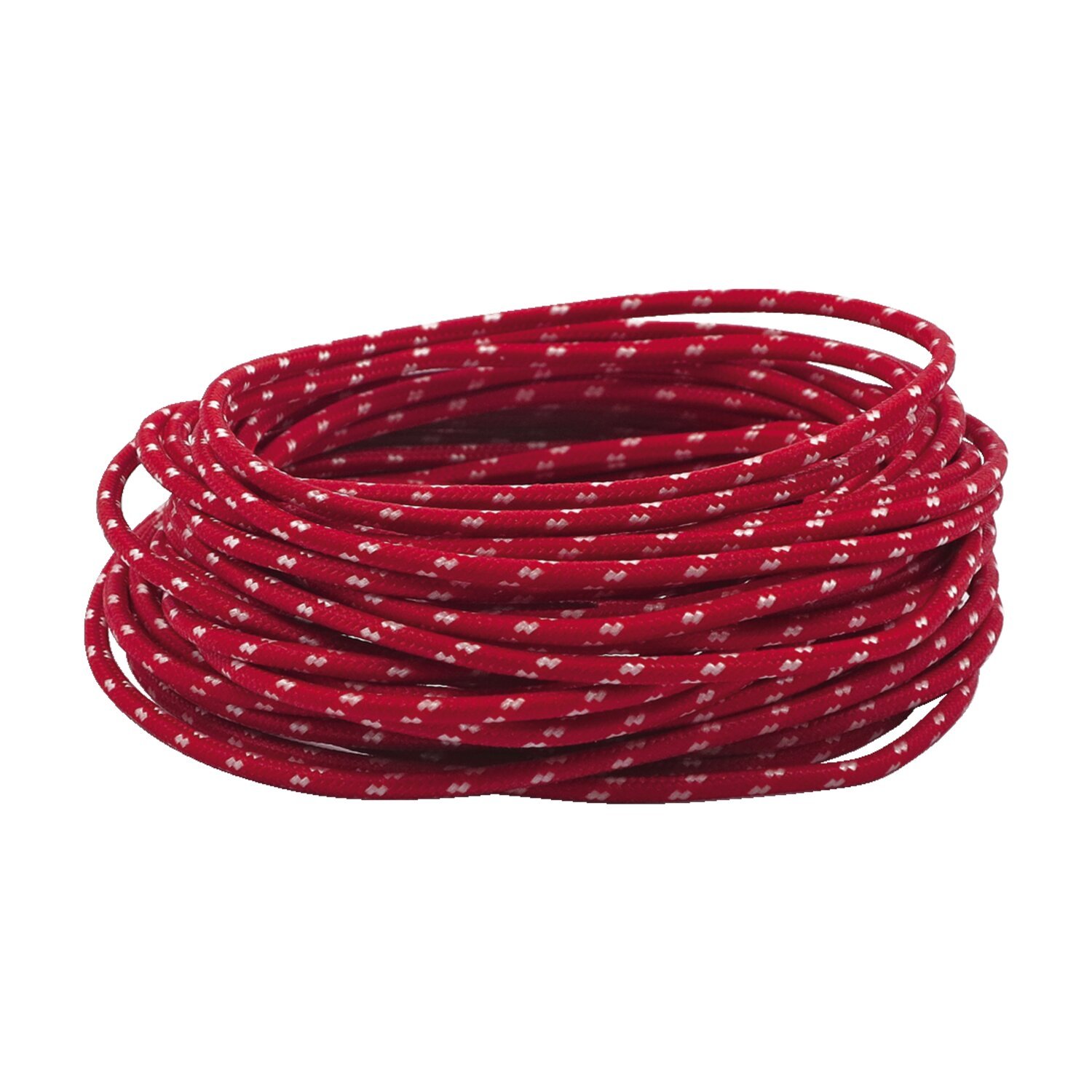 Classic cloth covered wiring, 25ft. roll, Red, white
