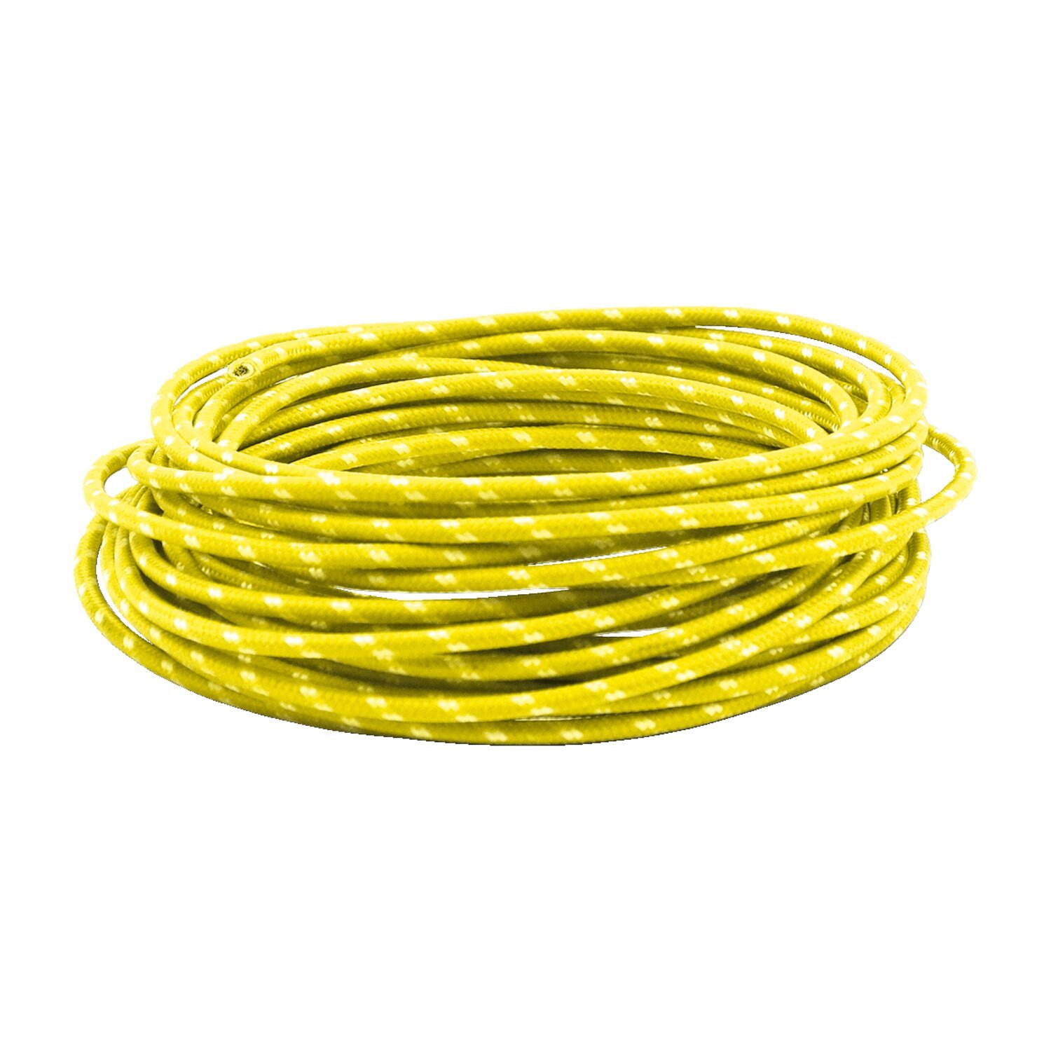 Classic cloth covered wiring, 25ft. roll, Yellow, white