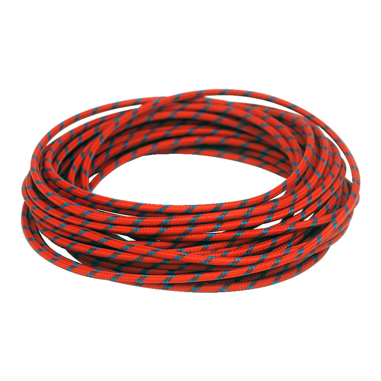 Classic cloth covered wiring, 25ft. roll, Red, blue