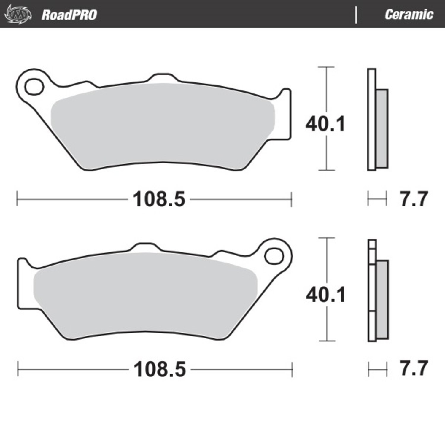Moto-Master RoadPro brake pads. Ceramic