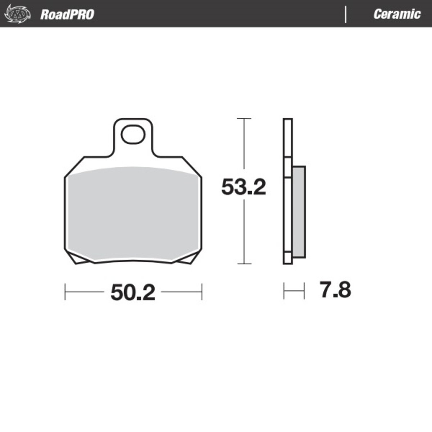 Moto-Master RoadPro rear brake pads. Ceramic