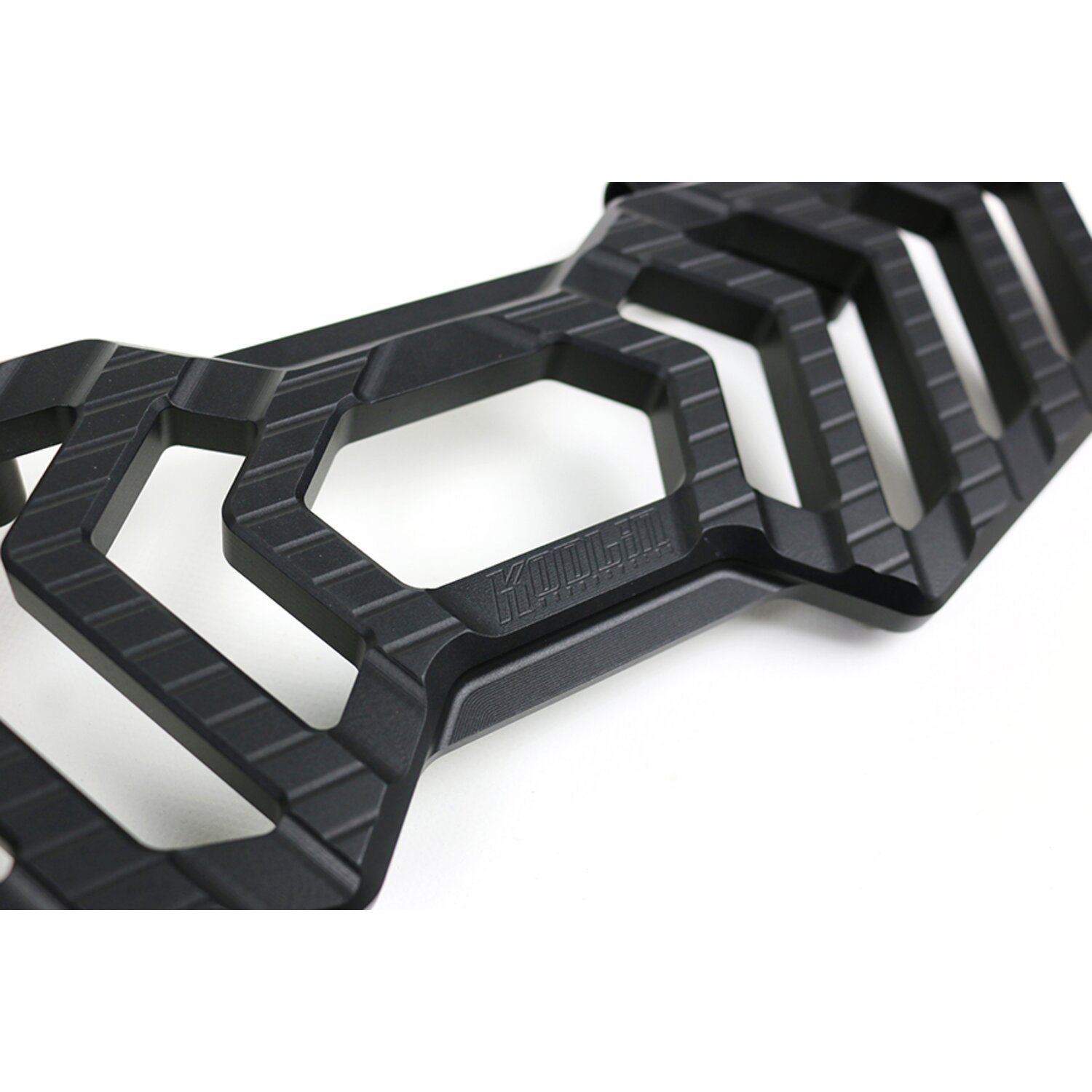 Kodlin, 'Track' floorboards. Black anodized, Polished