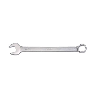 1-1/8" sized on both ends. Individual open/box end combination spanner. Perfect for replacement or for size addition to an existing wrench set.
- US/SAE sized
- Chrome vanadium steel
- Matte finish