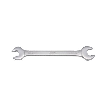 Individual open end spanner. Perfect for replacement or for size addition to an existing wrench set.
- US/SAE sized
- Chrome vanadium steel
- Satin finish.