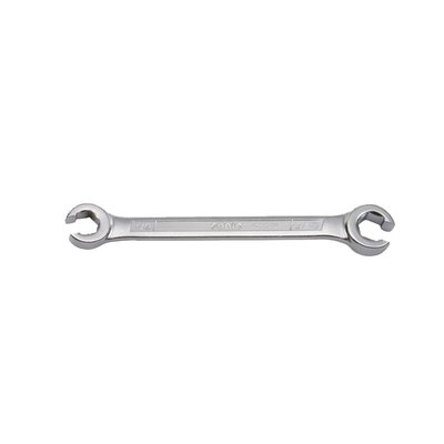 Individual double end flare nut spanner with angled heads. Perfect for replacement or for size addition to an existing wrench set.
- US/SAE sized
- Chrome vanadium steel
- Satin finish.