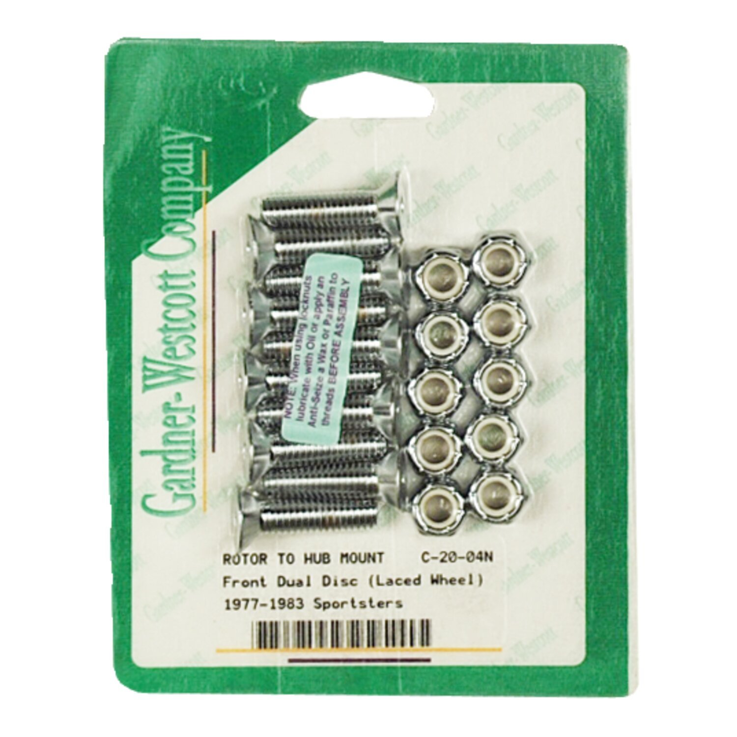 Brake rotor bolt kit, tapered flatheads