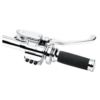 Polished hydraulic brake master cylinder. Compatible with 1" handlebars. PM recommends the use of 9/16" bore with all 4 and 6-piston single caliper set-ups. 
Note: The use of the small 125x2 2-piston caliper is not recommended for regular street use. If you insist on using the small calipers, PM advises the use of 9/16" bore handlebar master cylinders with both single and dual caliper set-ups.
Note: Switches & switch housing must be purchased separately
